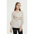 Crew Neck Hand Embrodiery Women Sweater